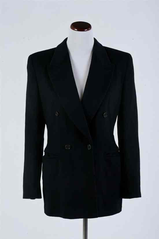 Appraisal: GIORGIO ARMANI BLACK LABEL CASHMERE JACKET Size Double breasted with