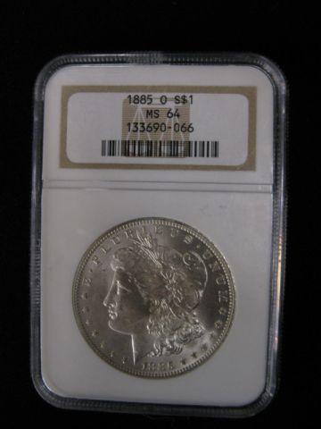 Appraisal: -O Morgan Silver Dollar gem uncirculated certified graded MS- by