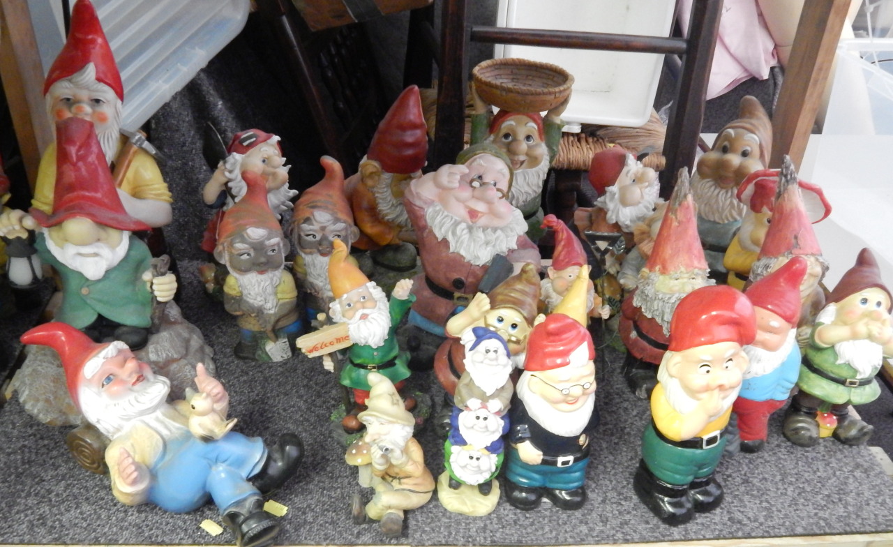 Appraisal: Various composition and other garden gnomes in various poses etc