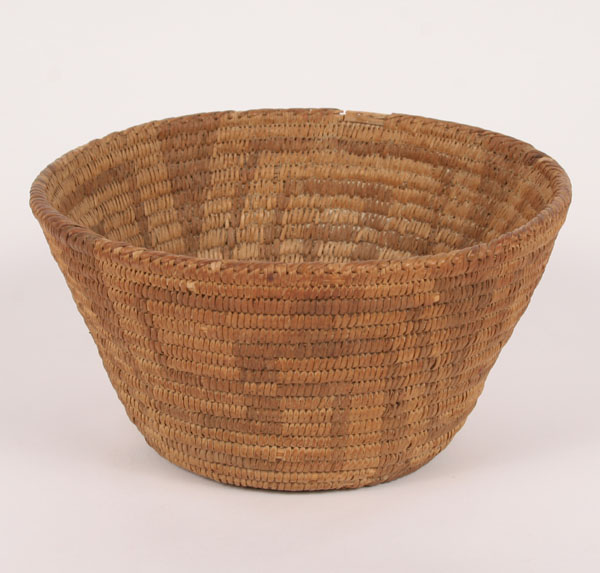 Appraisal: Native American Pima woven basket strong geometric patterns H x