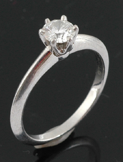 Appraisal: A diamond solitaire ring by Tiffany Co The round brilliant