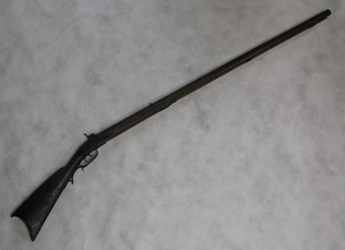 Appraisal: B MOHN PERCUSSION KENTUCKY RIFLE approximately caliber smooth bore octagonal