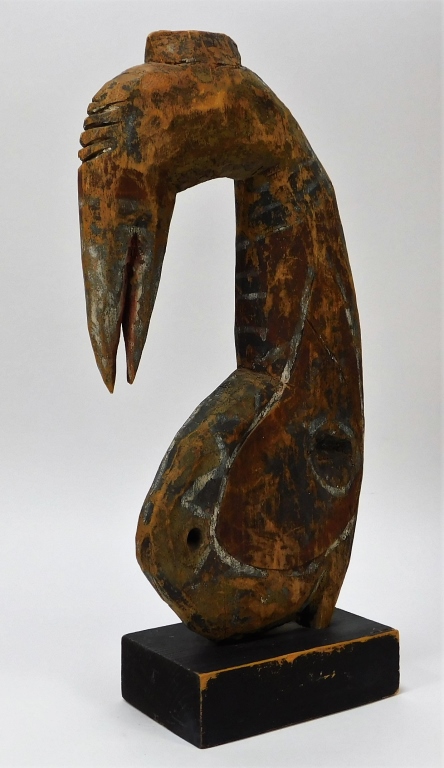 Appraisal: SEPIK RIVER CARVED WOOD CEREMONIAL BIRD HOOK Papua New Guinea