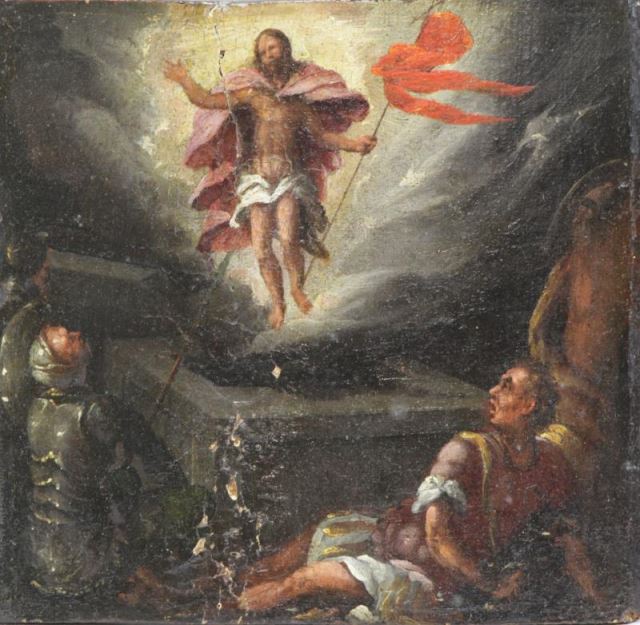 Appraisal: Old Master Oil on Wood Panel The Resurrectionof Christ From