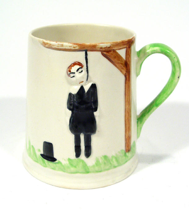 Appraisal: Hand painted Carltonware tankard relief moulded with a hangman script