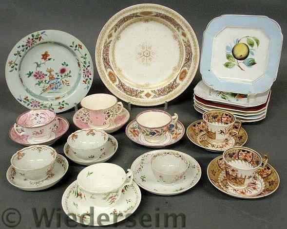 Appraisal: Group of china and porcelain to include handleless cups by