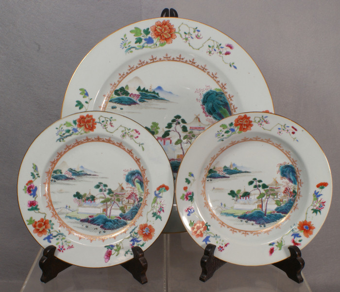 Appraisal: Chinese export porcelain partial dinner service of dinner plates D