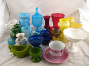 Appraisal: About twenty two items of pressed and blown glass together