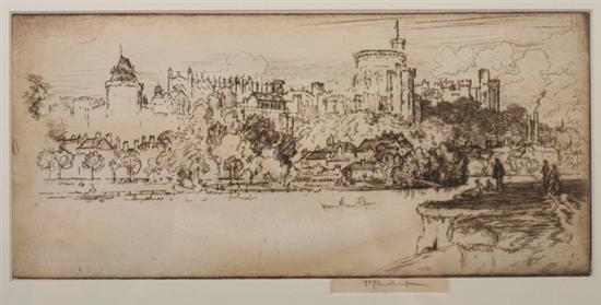 Appraisal: JOSEPH PENNELL American - EUROPEAN CITY VIEW signed in pencil