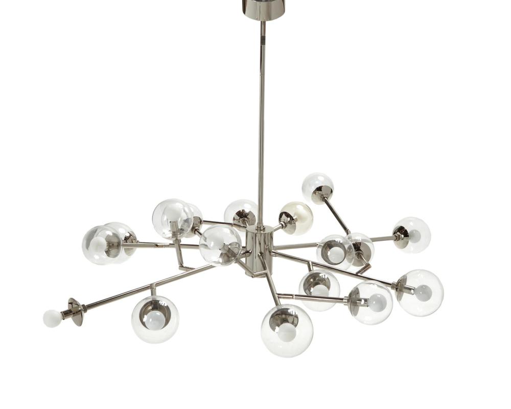 Appraisal: An Italian Murano glass globe chandelier st Century The eighteen-light