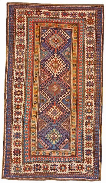 Appraisal: A Kazak rug Caucasian Caucasian late th century size approximately