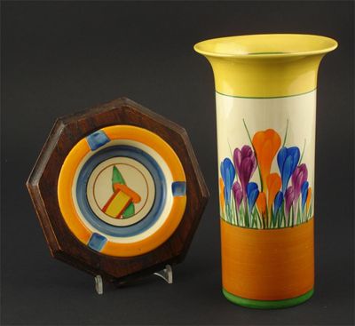 Appraisal: Crocus' a Clarice Cliff Bizarre vase shape no painted in