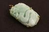 Appraisal: PENDANT - K gold and Chinese jade pendant with carved