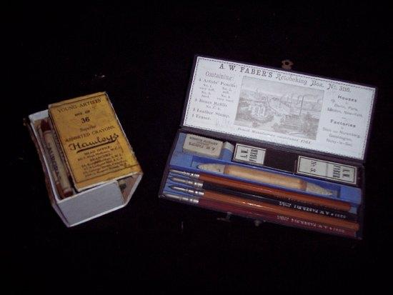 Appraisal: A W Faber's retouching box no and contents and a