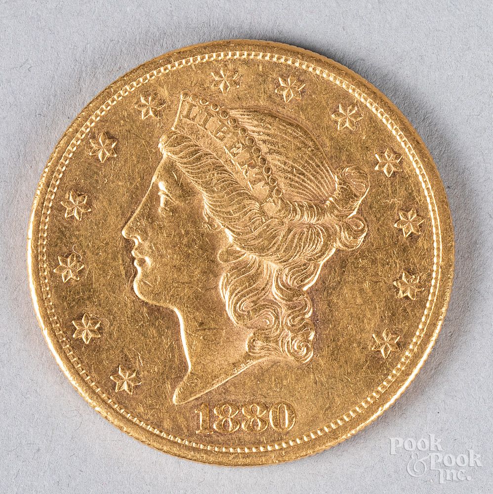 Appraisal: -S Liberty head twenty dollar gold coin -S Liberty head