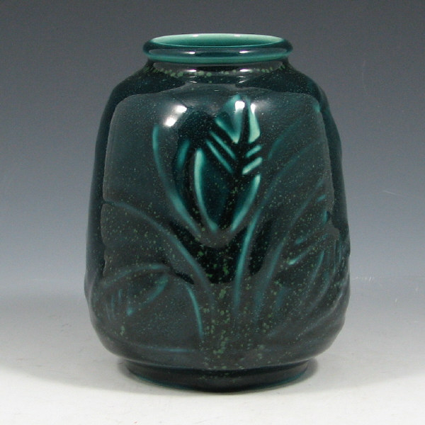 Appraisal: Rookwood Vase from - Mint Rookwood vase with stylized leaves