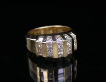 Appraisal: K Gold Diamond Ring Very nice ladies' K yellow gold