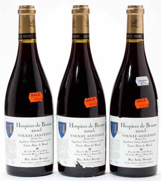 Appraisal: Hospices de BeauneVolnay-Santenots Cuvee Jehan de Massol bottles snlAcquired from