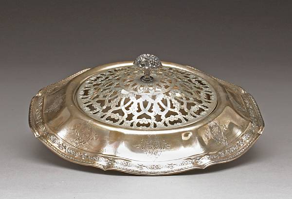 Appraisal: A sterling centerpiece with plated coverTowle Silversmiths Newburyport MA Louis