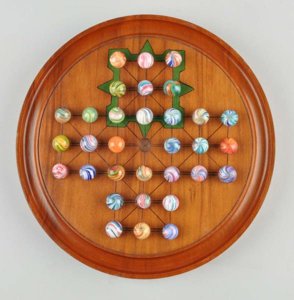 Appraisal: General Grant Board with Onionskin Marbles Marbles to Dia Board