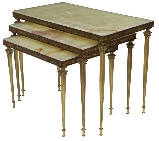 Appraisal: lot of French nesting tables mid th c each having