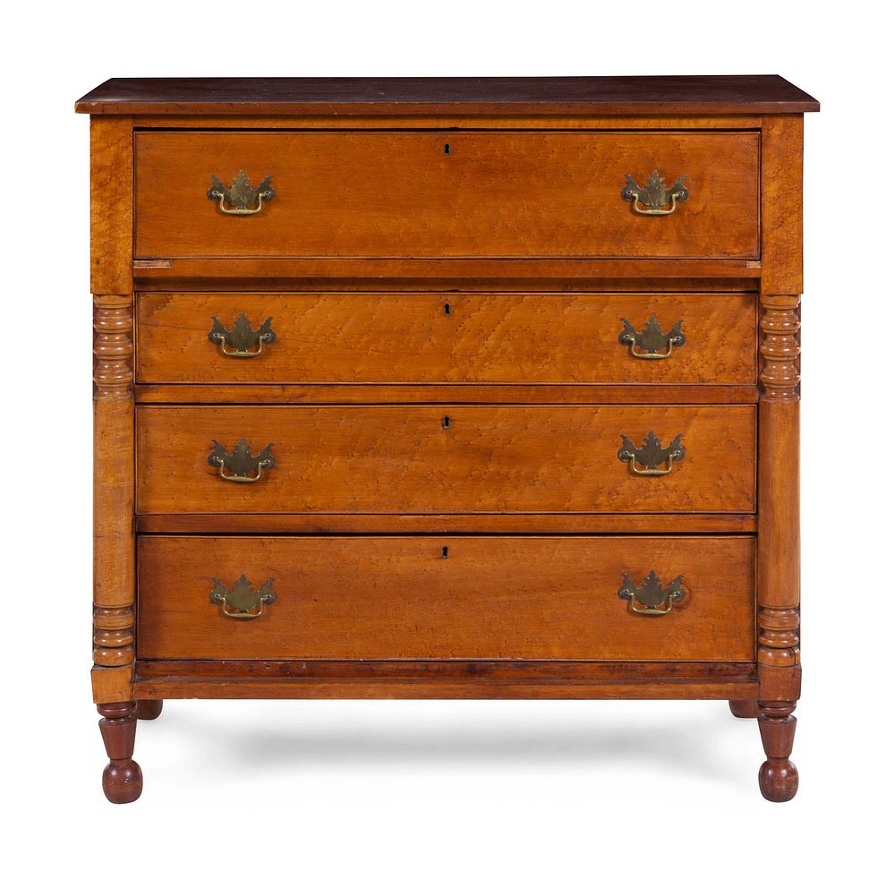 Appraisal: A Classical Maple Chest of Drawers A Classical Maple Chest