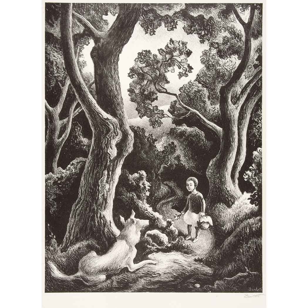 Appraisal: Thomas Hart Benton - JESSIE AND JAKE FATH Lithograph signed