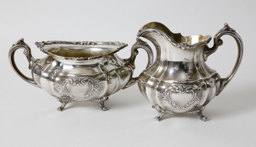 Appraisal: Reed and Barton Sterling Silver Creamer and Open Sugar Bowl