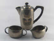 Appraisal: Tudric A Liberty Tudric three piece coffee set comprising coffee