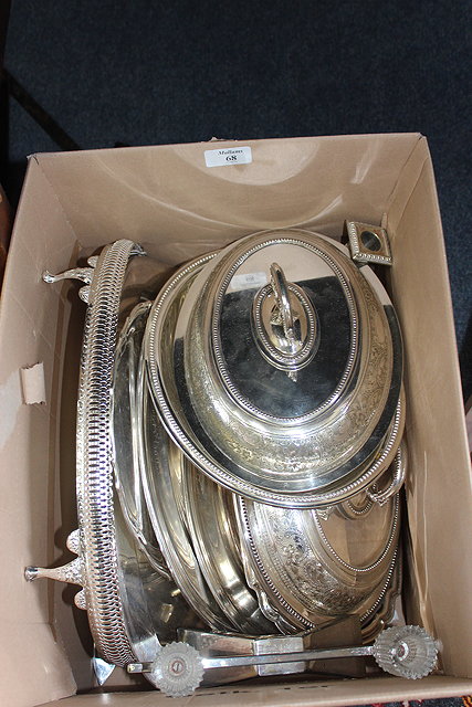 Appraisal: A WHITE METAL DISH stamped together with various silver plated