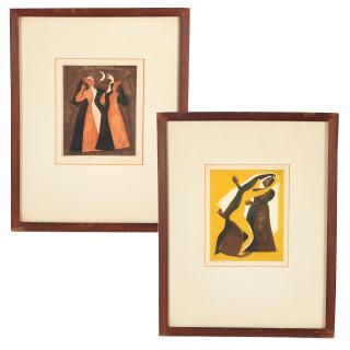 Appraisal: Carlos Orozco-Romero prints Carlos Orozco-Romero Mexico - Women color aquatints