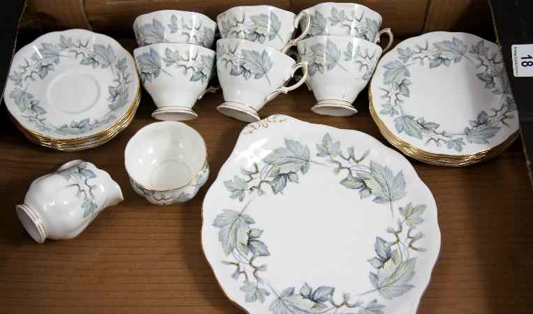 Appraisal: Royal Albert Silver Maple Part Tea Service comprising x ''