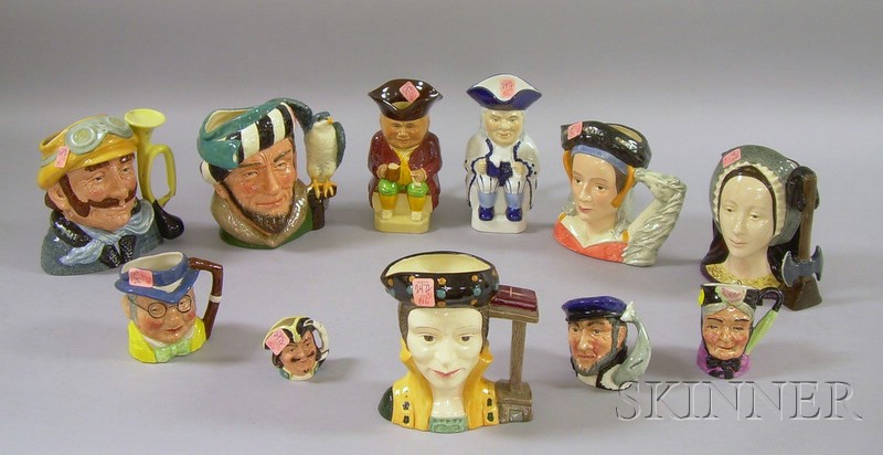 Appraisal: Nine Royal Doulton and Artone Ceramic Character Jugs and Two