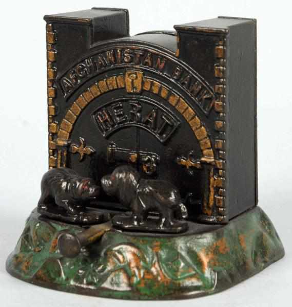 Appraisal: Cast Iron Afghanistan Mechanical Bank Manufactured by H L Judd