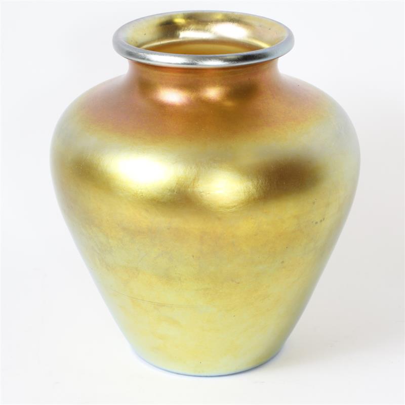 Appraisal: Steuben Gold Aurene Art Glass Baluster Vase inch 'Aurene '