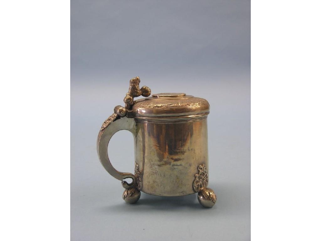 Appraisal: An th century Swedish silver 'peg tankard' cylindrical form with