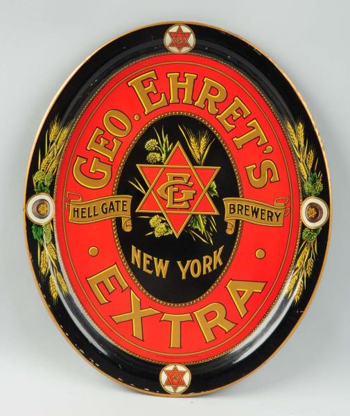 Appraisal: George Ehret Extra Beer Serving Tray This serving tray has