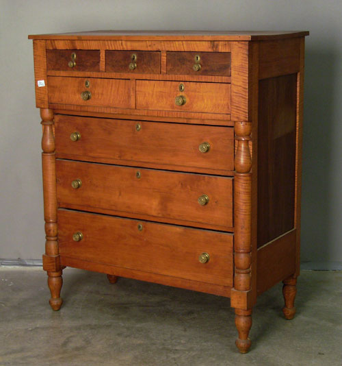 Appraisal: Pennsylvania Empire maple chest of drawers th c h w