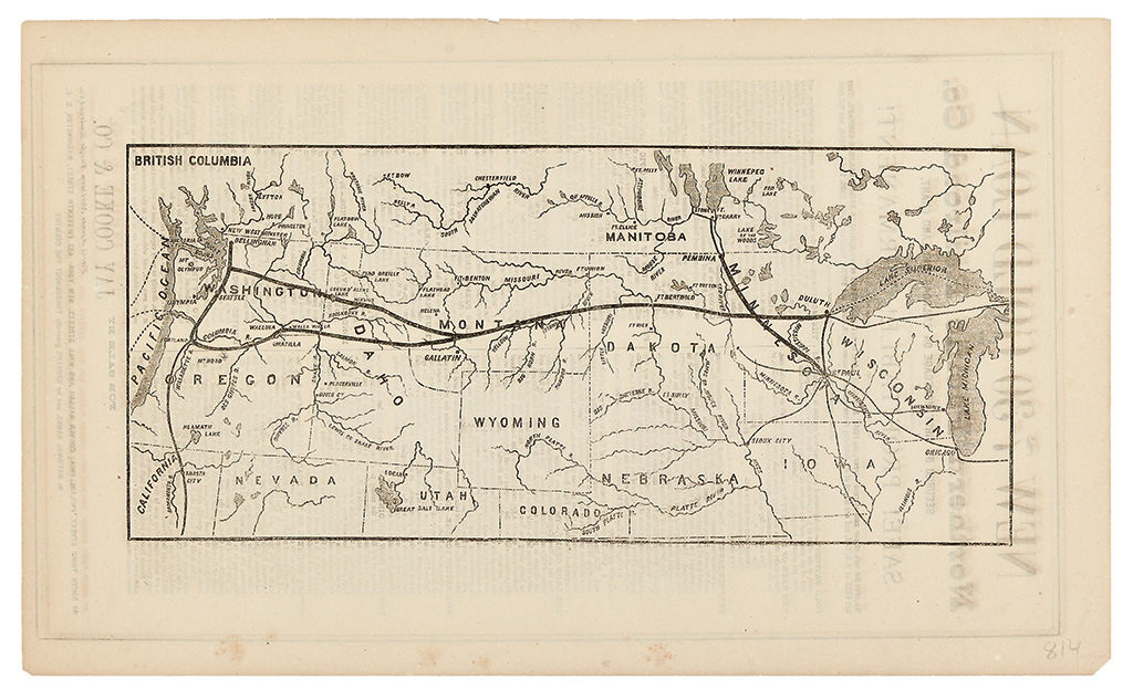 Appraisal: NORTHERN PACIFIC RAILROAD Jay Cooke Co New - Gold Loan