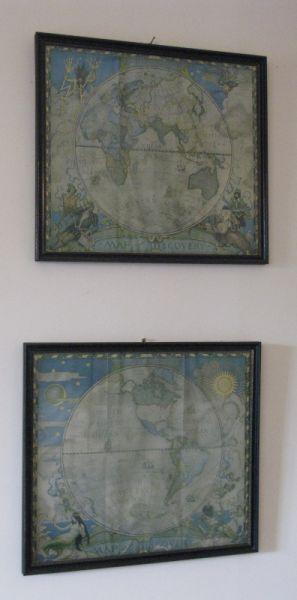 Appraisal: N C Wyeth PA MA - Two Maps a pair