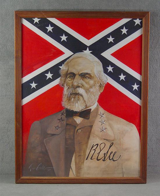 Appraisal: Acrylic Portrait of Robert E Lee By Tom Gallo Bold