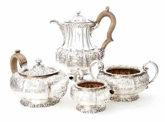 Appraisal: Georgian sterling tea and coffee service by Paul Storr London