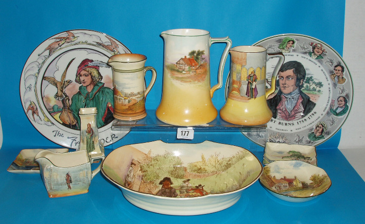 Appraisal: A Collection Of Various Series Ware To Include Falconer Plate