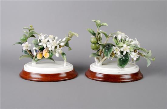 Appraisal: A Pair of Royal Worcester Dorothy Doughty Orange Blossoms Height