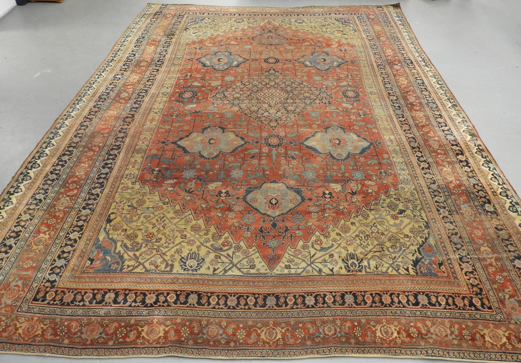 Appraisal: C PERSIAN MIDDLE EASTERN BIDJAR CARPET RUG Persia Circa Central