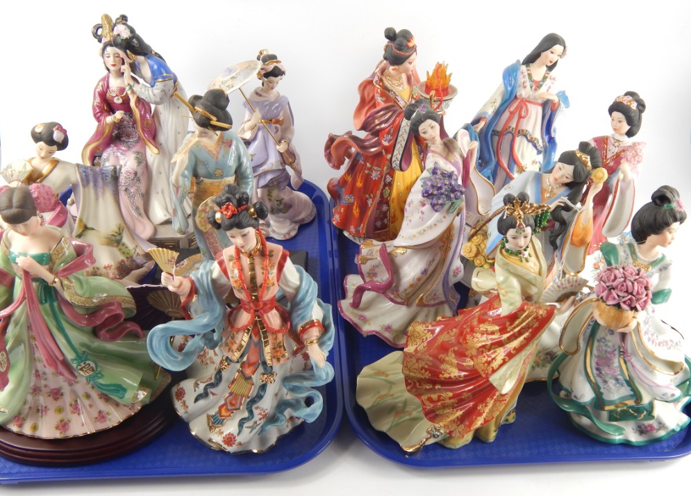 Appraisal: Danbury mint porcelain figures of Oriental Empresses and Princesses modelled