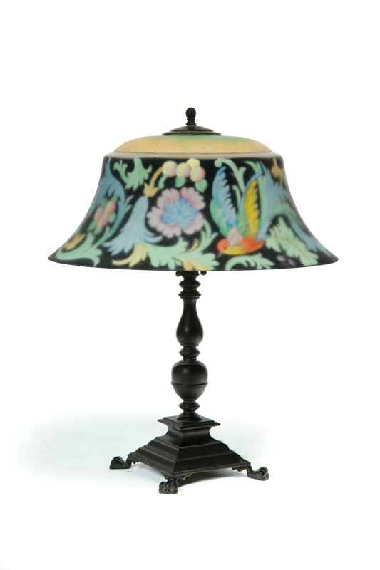 Appraisal: PAIRPOINT TABLE LAMP Stepped base with turned column on paw