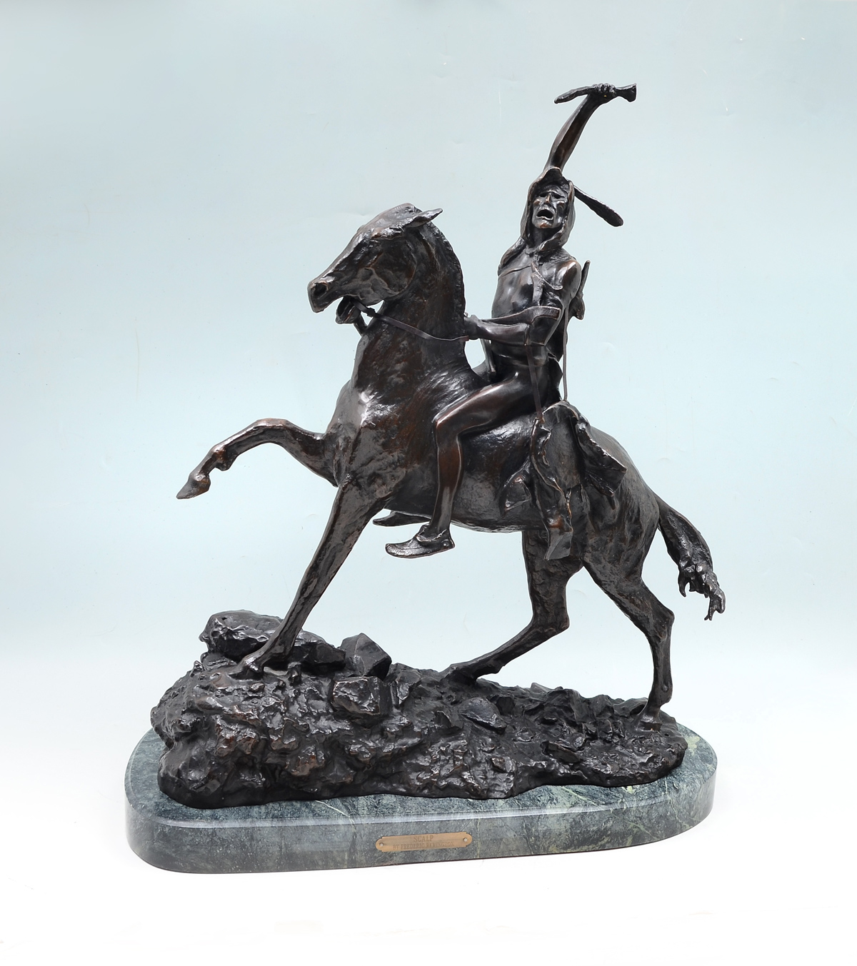 Appraisal: THE SCALP BRONZE AFTER REMINGTON '' in height also known