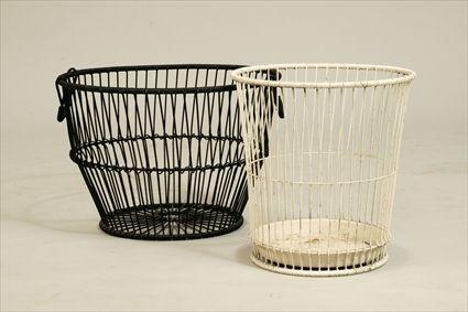 Appraisal: Two Metal Wire Oyster Baskets to in to in diam