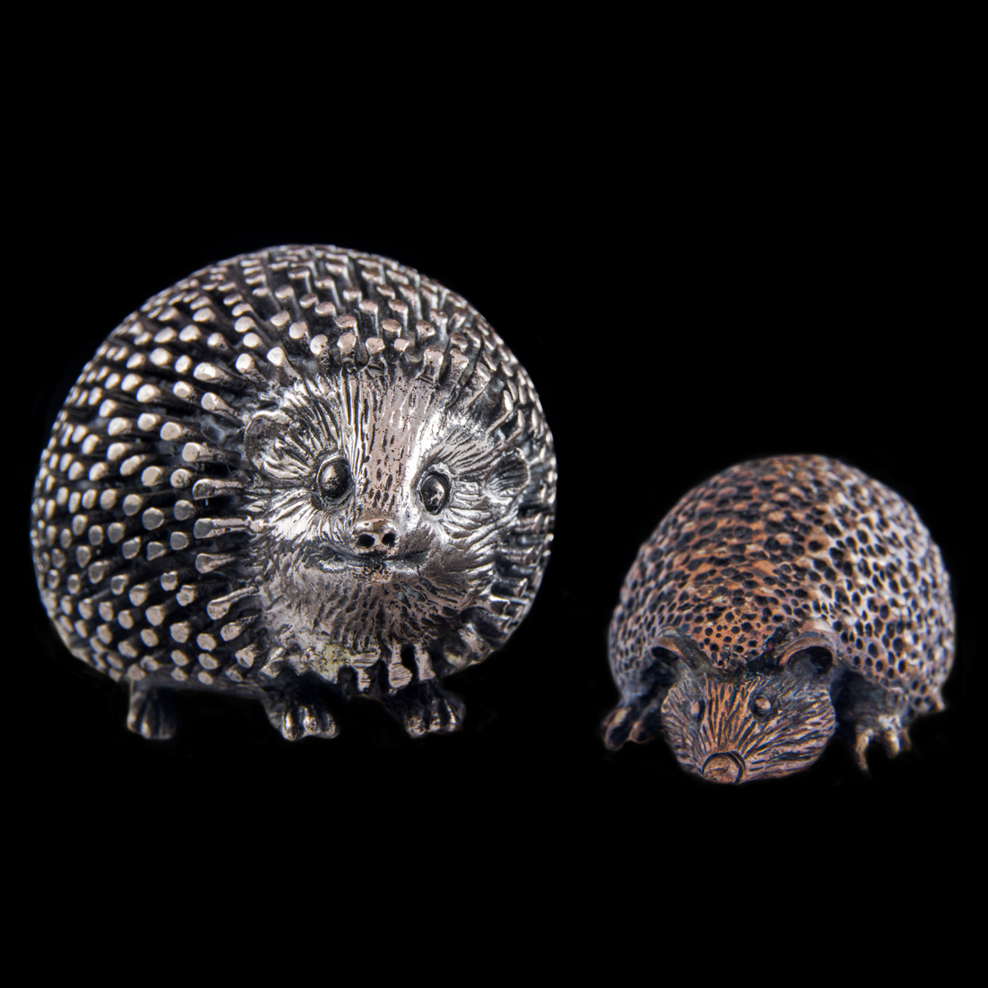 Appraisal: A LOT OF ITALIAN BUCCELLATI SILVER HEDGEHOGS A Lot of